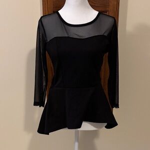 Black Say Anything Top - size Small